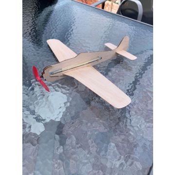 LASERTEILESATZ GUMMIMOTOR-FREIFLUGMODELL FW 190