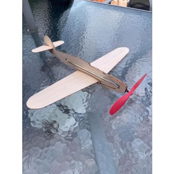 LASERTEILESATZ GUMMIMOTOR-FREIFLUGMODELL BF 109