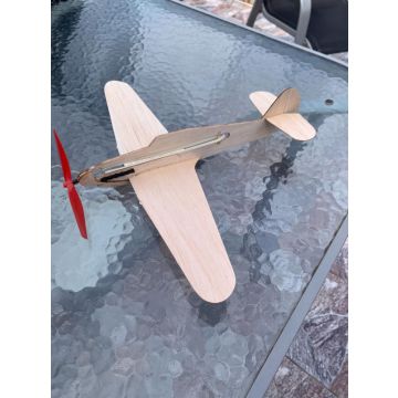 LASERTEILESATZ GUMMIMOTOR-FREIFLUGMODELL HAWKER HURRICANE