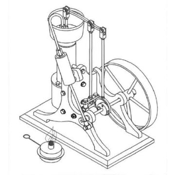 Construction plan Stirling engine model H1