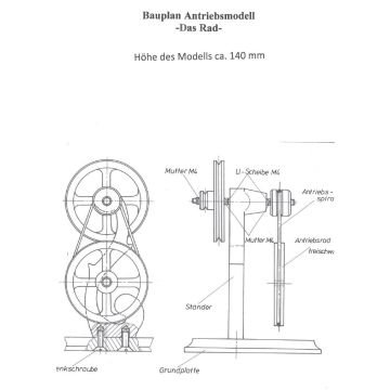 Construction plan Propulsion model wheel