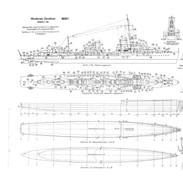 Construction plan Moderner Zerstörer 1625t