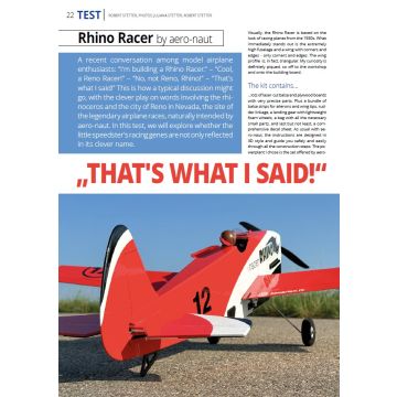 TEST REPORT: RHINO RACER BY AERO-NAUT