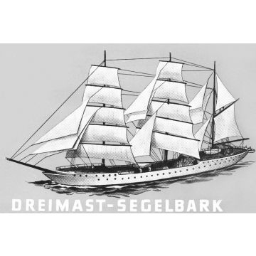 Construction plan Dreimast Segelbark